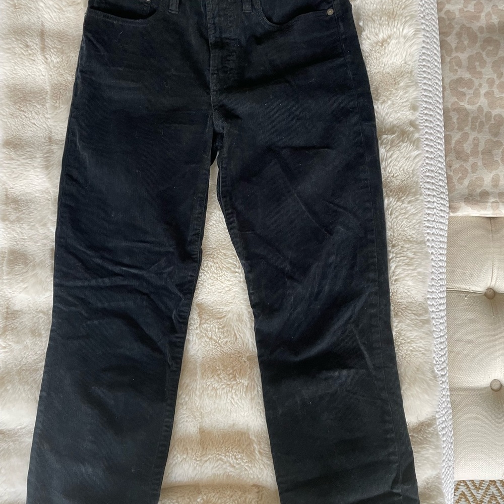 J. Crew Women's Black Corduroy Pants